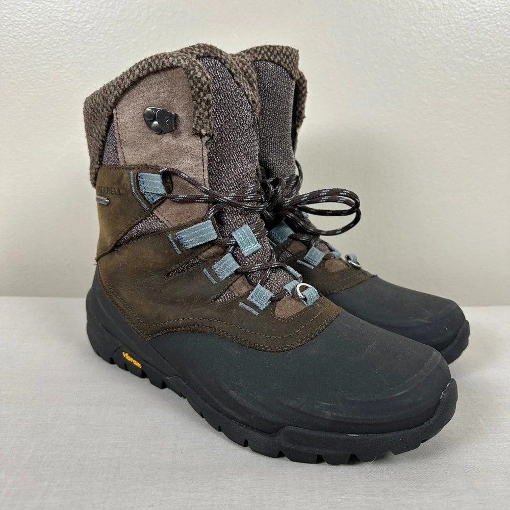 Merrell Women's‎ 8 Winter Boots Brown Vibram Arctic Grip Waterproof